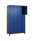 Schließfachschrank Classic Plus enzianblau, schwarzgrau 080010-403 S10032, 12 Schließfächer 120,0 x 50,0 x 195,0 cm