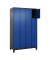 Schließfachschrank Classic Plus enzianblau, schwarzgrau 080010-404 S10036, 16 Schließfächer 120,0 x 50,0 x 195,0 cm