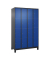 Schließfachschrank Classic Plus enzianblau, schwarzgrau 080010-404 S10036, 16 Schließfächer 120,0 x 50,0 x 195,0 cm
