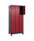 Schließfachschrank Classic Plus rubinrot, schwarzgrau 080010-303 S10034, 9 Schließfächer 90,0 x 50,0 x 195,0 cm
