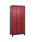 Schließfachschrank Classic Plus rubinrot, schwarzgrau 080010-303 S10034, 9 Schließfächer 90,0 x 50,0 x 195,0 cm