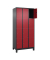 Schließfachschrank Classic Plus rubinrot, schwarzgrau 080010-304 S10039, 12 Schließfächer 90,0 x 50,0 x 195,0 cm