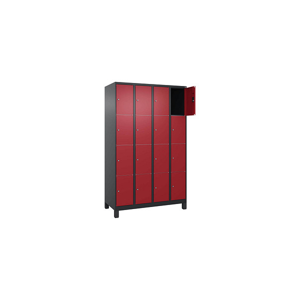 4068427434569 - Schließfachschrank Classic Plus rubinrot schwarzgrau 080010-404 S10037 16 Schließfächer 1200 x 500 x 1950 cm 4068427434569 4068427434569 - Schließfachschrank Classic Plus rubinrot schwarzgrau 080010-404 S10037 16 Schließfächer 1200 x 500 x 1950 cm 4068427434569
