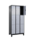 Schließfachschrank Classic Plus schwarzgrau, weißaluminium 080010-303 S10038, 9 Schließfächer 30,0 x 50,0 x 195,0 cm