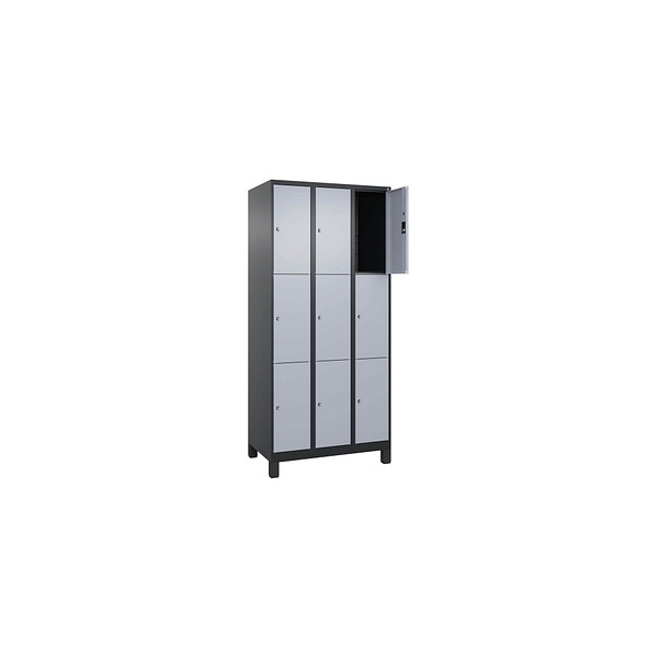4068427573541 - Schließfachschrank Classic Plus schwarzgrau weißaluminium 080010-303 S10038 9 Schließfächer 300 x 500 x 1950 cm 40684275735 4068427573541 - Schließfachschrank Classic Plus schwarzgrau weißaluminium 080010-303 S10038 9 Schließfächer 300 x 500 x 1950 cm 40684275735