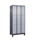 Schließfachschrank Classic Plus schwarzgrau, weißaluminium 080010-303 S10038, 9 Schließfächer 30,0 x 50,0 x 195,0 cm