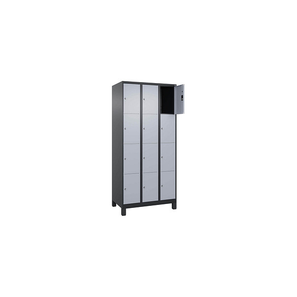 4068427573565 - Schließfachschrank Classic Plus schwarzgrau weißaluminium 080010-304 S10044 12 Schließfächer 900 x 500 x 1950 cm 4068427573 4068427573565 - Schließfachschrank Classic Plus schwarzgrau weißaluminium 080010-304 S10044 12 Schließfächer 900 x 500 x 1950 cm 4068427573