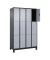 Schließfachschrank Classic Plus schwarzgrau, weißaluminium 080010-403 S10036, 12 Schließfächer 120,0 x 50,0 x 195,0 cm