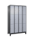 Schließfachschrank Classic Plus schwarzgrau, weißaluminium 080010-403 S10036, 12 Schließfächer 120,0 x 50,0 x 195,0 cm