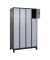 Schließfachschrank Classic Plus schwarzgrau, weißaluminium 080010-404 S10040, 16 Schließfächer 120,0 x 50,0 x 195,0 cm