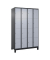 Schließfachschrank Classic Plus schwarzgrau, weißaluminium 080010-404 S10040, 16 Schließfächer 120,0 x 50,0 x 195,0 cm