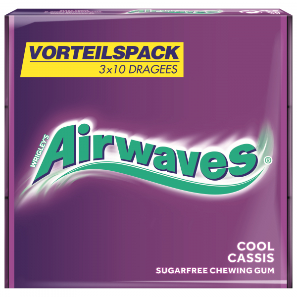 4009900376600 - AIRWAVES Kaugummi 380355 Cool Cassis 3x10St 4009900376600 30 Stück 4009900376600 - AIRWAVES Kaugummi 380355 Cool Cassis 3x10St 4009900376600 30 Stück