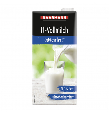 H-Milch 002970, 3,5% Fett, laktosefrei, 12x 1 Liter, im Tetrapack