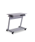 Computertisch Zeta, 79cm (H), 80x50cm (BxT), rechteckig, lichtgrau / silber