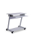 Computertisch Zeta, 79cm (H), 80x50cm (BxT), rechteckig, lichtgrau / silber