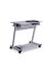 Computertisch Zeta, 79cm (H), 80x50cm (BxT), rechteckig, lichtgrau / silber