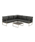 Loungegruppe Boston anthrazit, silber Metall, 15-teilig