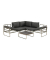 Loungegruppe Boston anthrazit, silber Metall, 15-teilig
