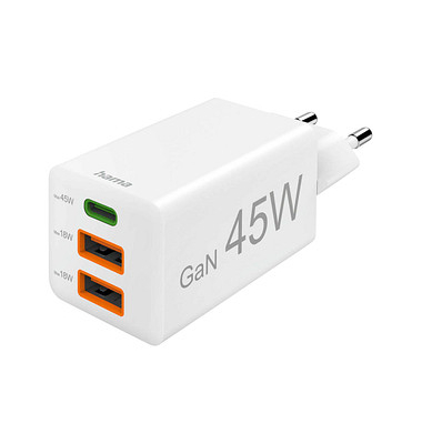 GaN-Ladeadapter weiß, 45 Watt