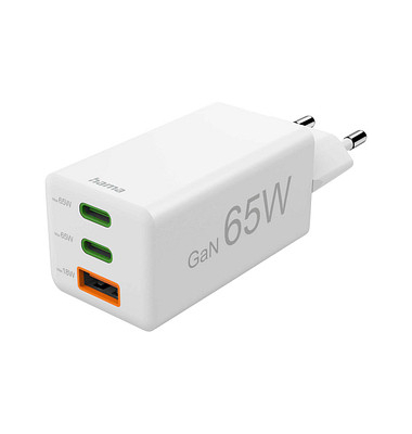 GaN-Ladeadapter weiß, 65 Watt