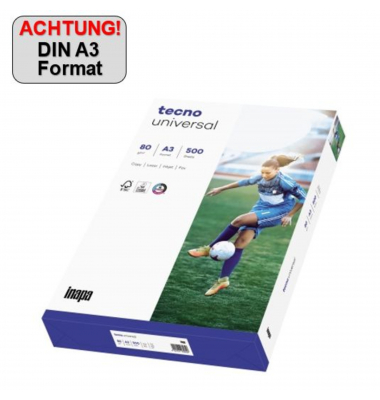 Kopierpapier Universal 2100077589 A3 80g weiß Kopierpapier Universal 2100077589 A3 80g weiß