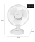 Tischventilator VL-3601 263698 2-stufig weiß