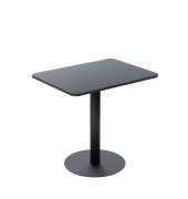 Bistrotisch MEZZO, 75cm (H), 80x60cm (BxT), rechteckig, schwarz / schwarz matt