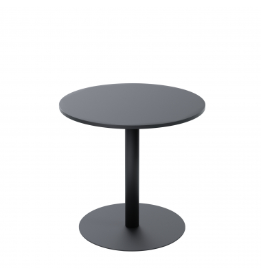 Bistrotisch MEZZO, 75cm (H), 80x75x80cm (BxHxT) (BxT), rund, schwarz / schwarz matt