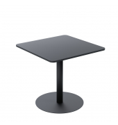 Bistrotisch MEZZO, 75cm (H), 80x75x80cm (BxHxT) (BxT), quadratisch, schwarz / schwarz matt