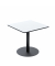 Bistrotisch MEZZO, 75cm (H), 80x75x80cm (BxHxT) (BxT), quadratisch, wei&szlig; / schwarz
