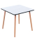 Bistrotisch PALOMBA, 75cm (H), 80x80cm (BxT), quadratisch, wei&szlig; / buche