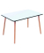 Bistrotisch PALOMBA, 75cm (H), 120x80cm (BxT), rechteckig, wei&szlig; / buche