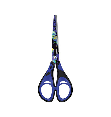 Kinderschere Deepsea Paradise, Edelstahl, rostfrei, 20,6cm, blau/schwarz
