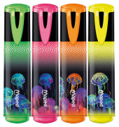 Textmarker Deepsea Paradise, 740710, Etui, 4-farbig sortiert, 1-5mm Keilspitze