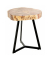 Beistelltisch 54956, 50cm (H), 45x45cm (BxT), rund, akazie / schwarz