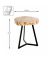 Beistelltisch 54956, 50cm (H), 45x45cm (BxT), rund, akazie / schwarz