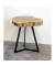 Beistelltisch 54956, 50cm (H), 45x45cm (BxT), rund, akazie / schwarz