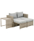 Loungegruppe Olea Mini grau, sand Kunststoff, Metall, 11-teilig