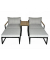 Loungegruppe Retiro grau, schwarz Metall, 11-teilig