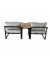Loungegruppe Retiro grau, schwarz Metall, 11-teilig