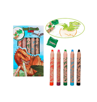 Dino World Mini Dino Buntstifte farbsortiert