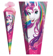 Schultüte Einhorn mehrfarbig