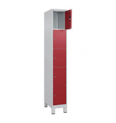 Schließfachschrank Classic Plus lichtgrau, rubinrot 080010-105 S10001, 5 Schließfächer 30,0 x 50,0 x 195,0 cm
