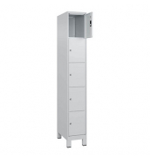 Schließfachschrank Classic Plus lichtgrau 080010-105 S10009, 5 Schließfächer 30,0 x 50,0 x 195,0 cm