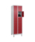 Schließfachschrank Classic Plus lichtgrau, rubinrot 080010-205 S10001, 10 Schließfächer 60,0 x 50,0 x 195,0 cm