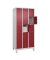 Schließfachschrank Classic Plus lichtgrau, rubinrot 080010-305 S10001, 15 Schließfächer 90,0 x 50,0 x 195,0 cm