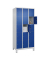 Schließfachschrank Classic Plus enzianblau, lichtgrau 080010-305 S10003, 15 Schließfächer 90,0 x 50,0 x 195,0 cm