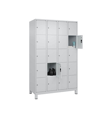 Schließfachschrank Classic Plus lichtgrau 080010-405 S10009, 20 Schließfächer 120,0 x 50,0 x 195,0 cm