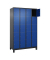 Schließfachschrank Classic Plus enzianblau, schwarzgrau 080010-405 S10033, 20 Schließfächer 120,0 x 50,0 x 195,0 cm