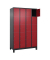 Schließfachschrank Classic Plus rubinrot, schwarzgrau 080010-405 S10034, 20 Schließfächer 120,0 x 50,0 x 195,0 cm